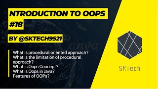 introduction to oops in java | oops concepts #18