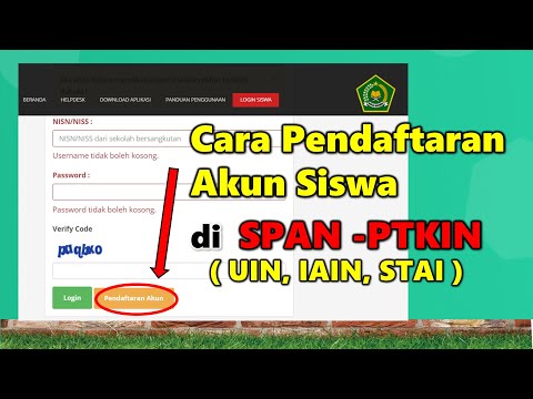 Tata cara pendaftaran akun siswa SPAN-PTKIN untuk UIN, IAIN, STAI