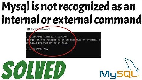 Mysql is not recognized as an internal or external command, operable program or batch file SOLVED