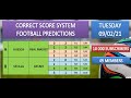 24/01/21 - CORRECT SCORE SYSTEM FOOTBALL PREDICTIONS ...