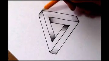 How To Draw The Impossible Triangle - Optical Illusion