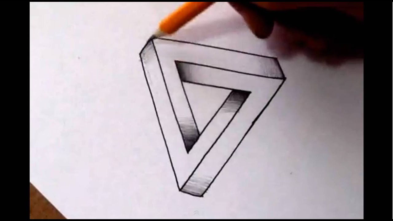 ⁣How To Draw The Impossible Triangle - Optical Illusion