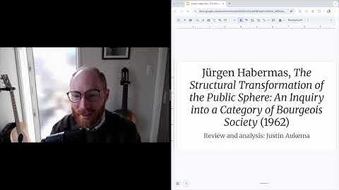 Justin Aukema: the Gaslight -- Jürgen Habermas, "Structural Transformation of the Public Sphere"