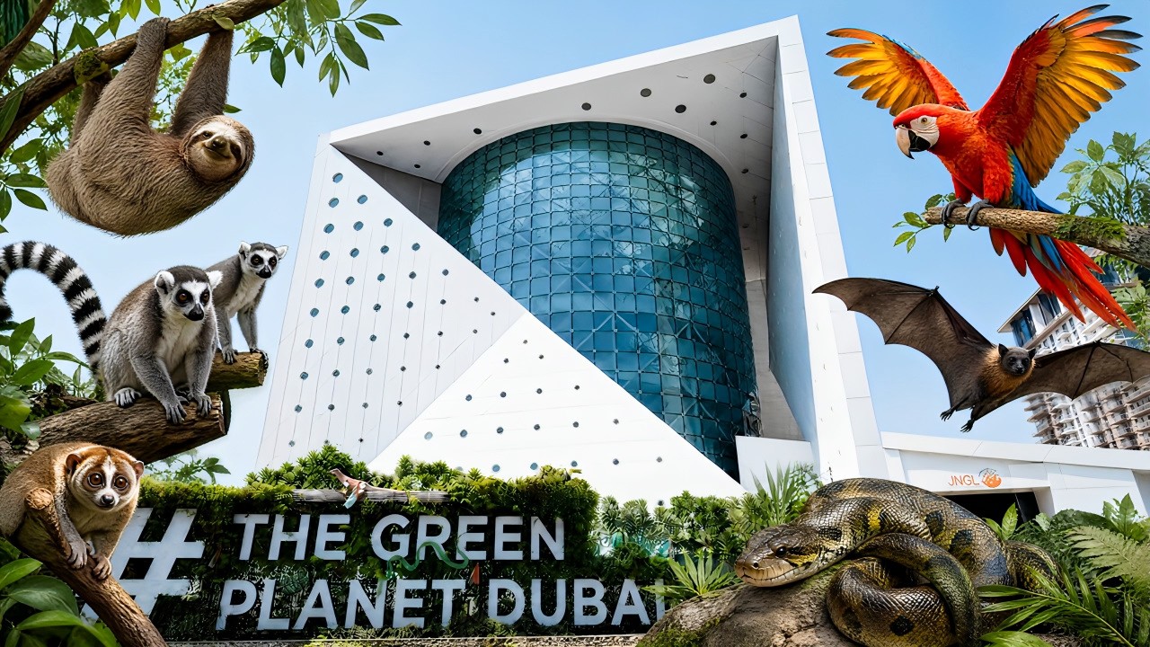 The Green Planet Dubai | Indoor Zoo with 3,000 Plants & Animals in a Biodome (4K Tour & Vlog)
