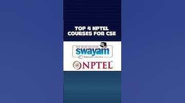 #nptel Top 4 NPTEL courses for CSE | NPTEL CSE #nptel | best nptel courses #topnptelcourses