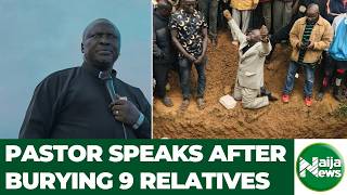 VIDEO: Emotional Moment As Rev. Ezekiel Dachomo Lays 9 Family Members To Rest After Plateau Tragedy