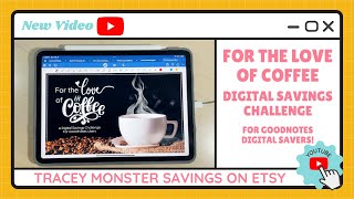 For the Love of Coffee Digital Savings Challenge for Goodnotes on Tablet | Budget Planner Insert ☕️💰 screenshot 4
