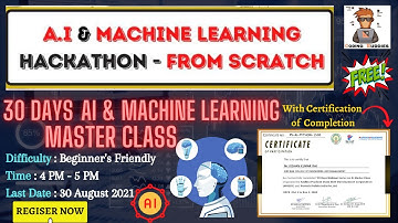 30 Days Free AI & ML Master Class Series | Introduction To Artificial Intelligence | #CodingBuddies