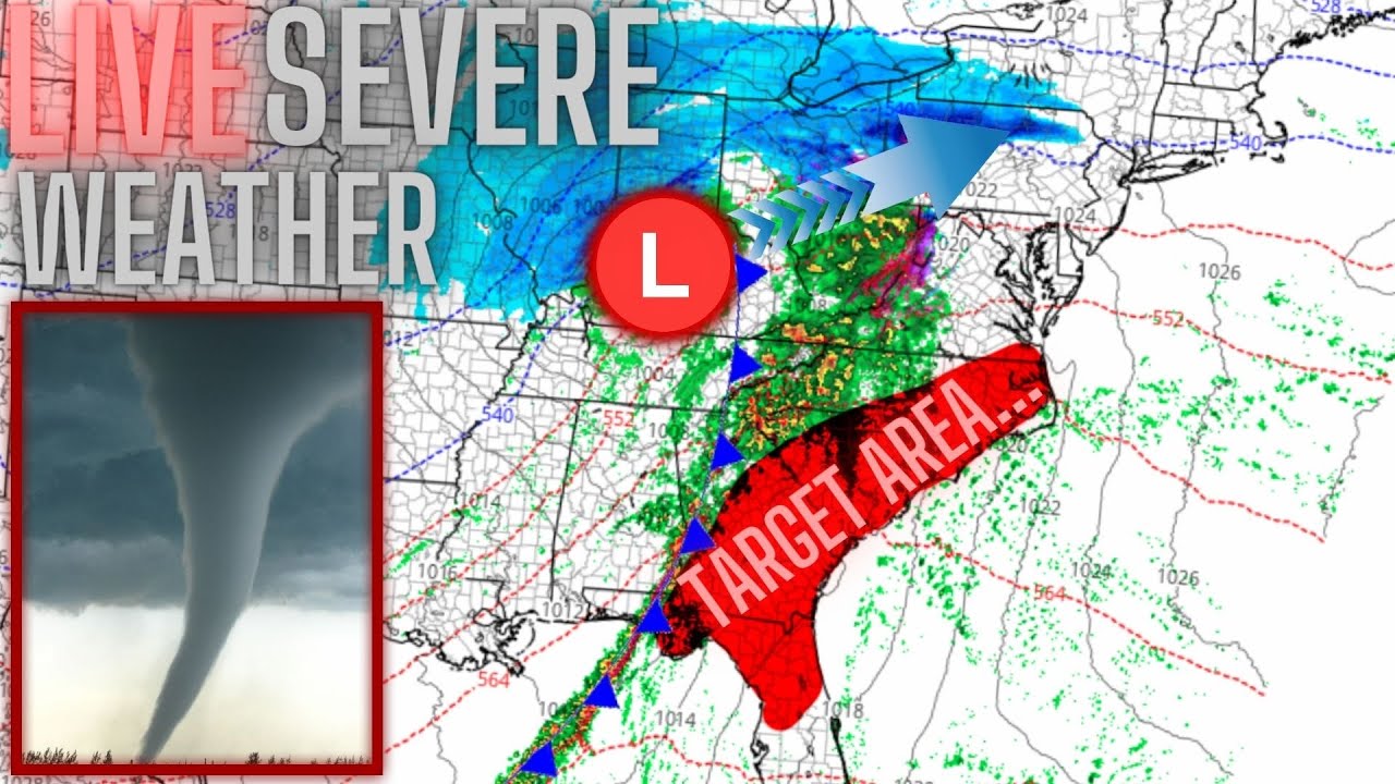 🔴LIVE- Severe Weather Coverage! Tornadoes, Wind Damage & Large Hail ...