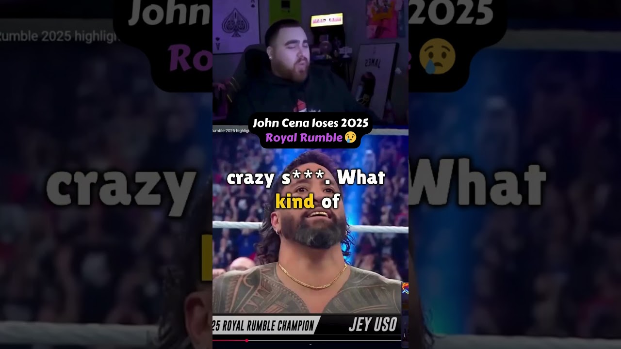 LosPollosTV reacts John Cena LOSE Royal Rumble 😭 