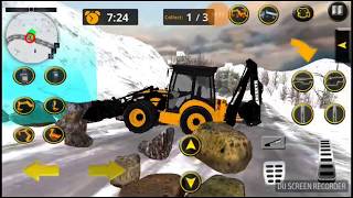 Snow  Excavator Crane - Rescue Robot Simulator - Android Gameplay FHD screenshot 4