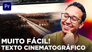 TEXTO CINEMATOGRÁFICO - Muito fácil! Adobe Premiere