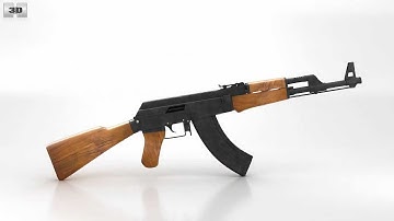 AK-47 with bayonet 3D model by 3DModels.org