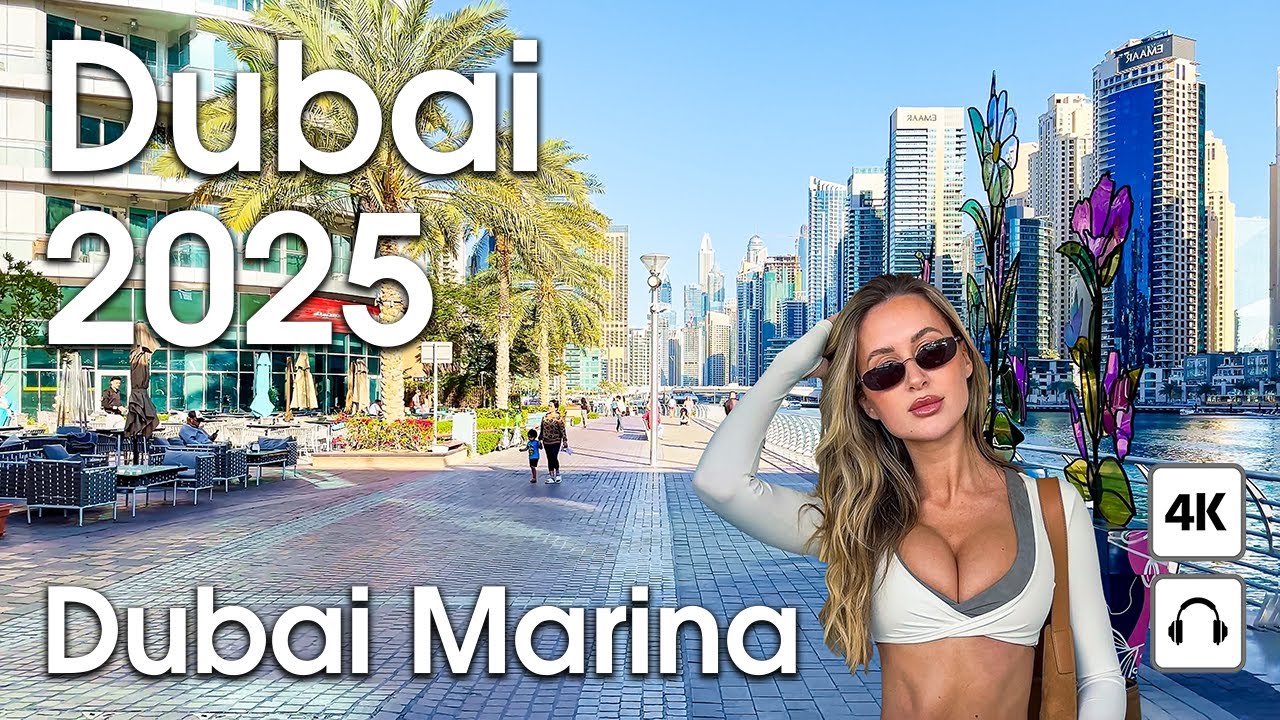 Dubai 🇦🇪 Downtown (City Center) & Dubai Marina [4K] Walking Tour Compilation
