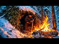 I Built 5 Hidden Winter Shelters Alone in the Frozen Wilderness