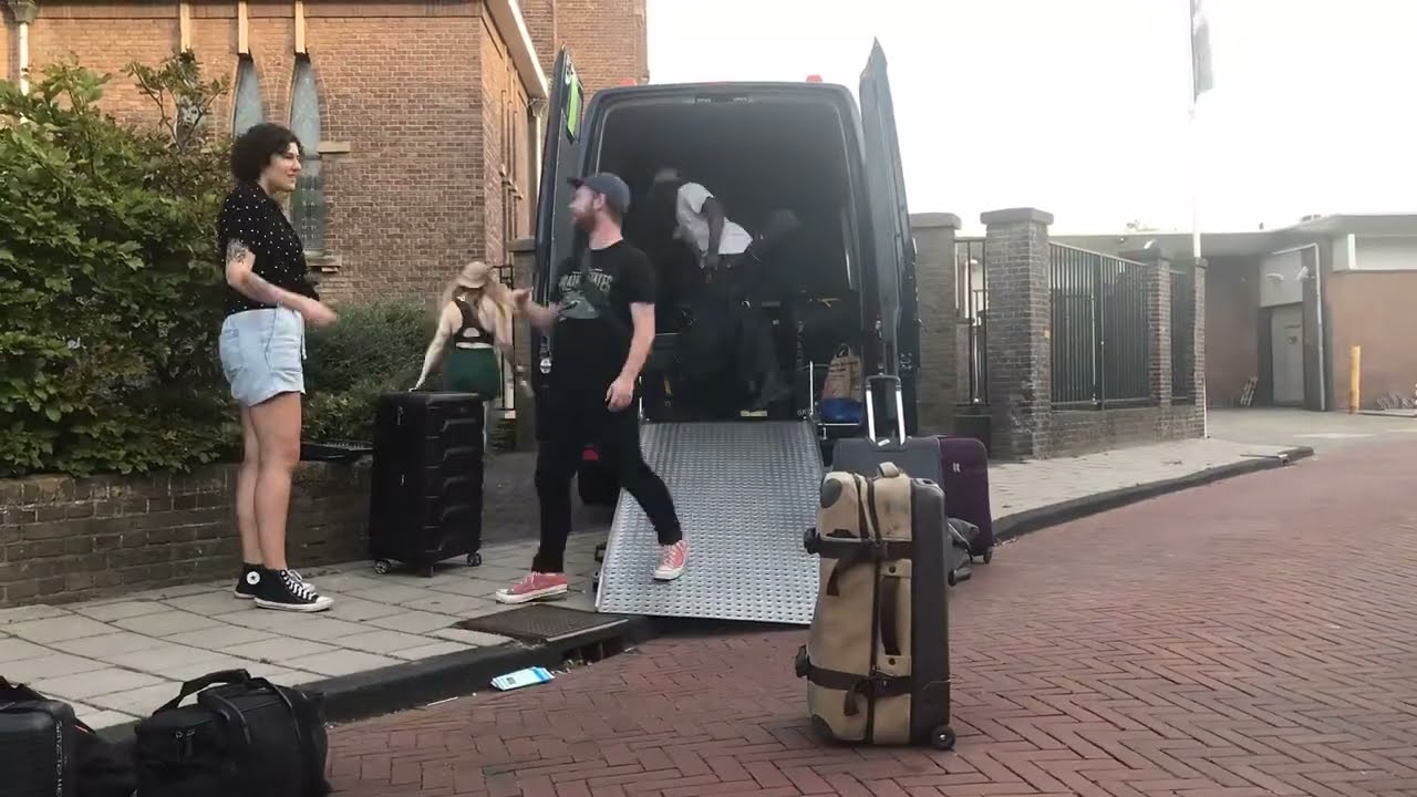 Sky Wallace and band loading gear