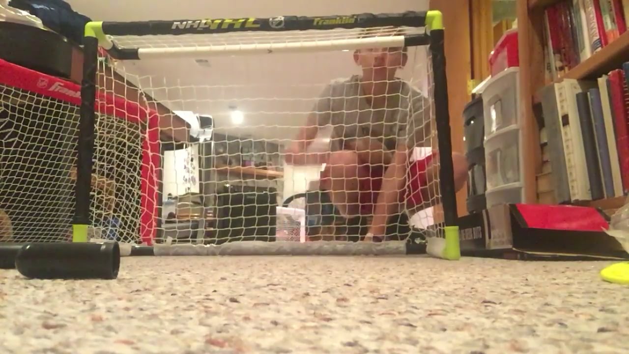 Setting up knee hockey net (1) YouTube