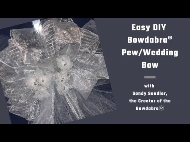 Easy DIY Pew Bows, Chair Bows and Wedding Decorating with Bowdabra on Vimeo