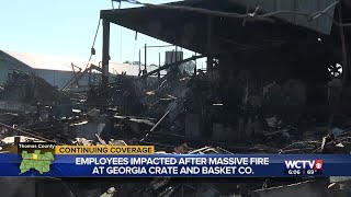 Thomasville crate company to cut more than 20 jobs following massive fire Wednesday