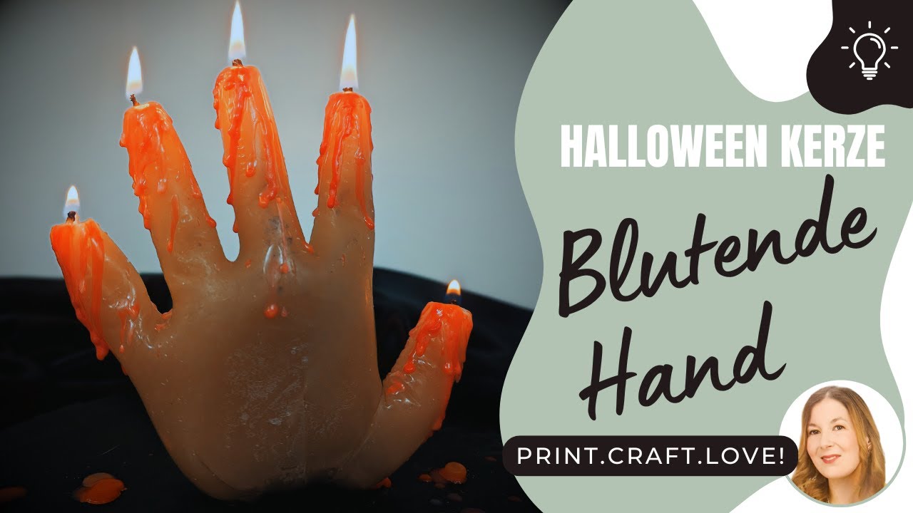Blutige Hand als Halloweenkerze: Gruseliger DIY-Hack für schaurige Deko!