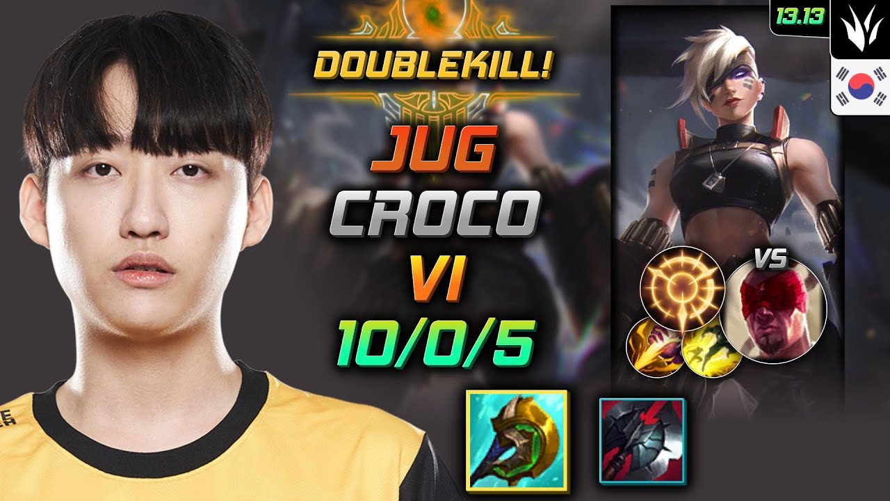 Vi Jungle Build Croco Divine Sunderer Press the Attack - LOL KR GrandMaster Patch 13.13
