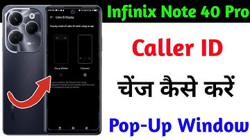 infinix Note 40 pro caller id change kaise kare, infinix note 40 pro caller id setting