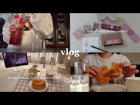 心も体も健康に過ごしたい社会人の日常🧸｜幸せに楽しむ食事時間🍴,アットコスメ購入品,お気に入りコスメでメイク,休日朝ごはん,ご褒美ディナー