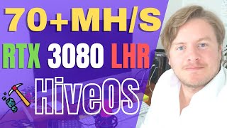 70  Mh/s   RTX 3080 LHR Unlock Overclock Settings in HiveOS With LolMiner
