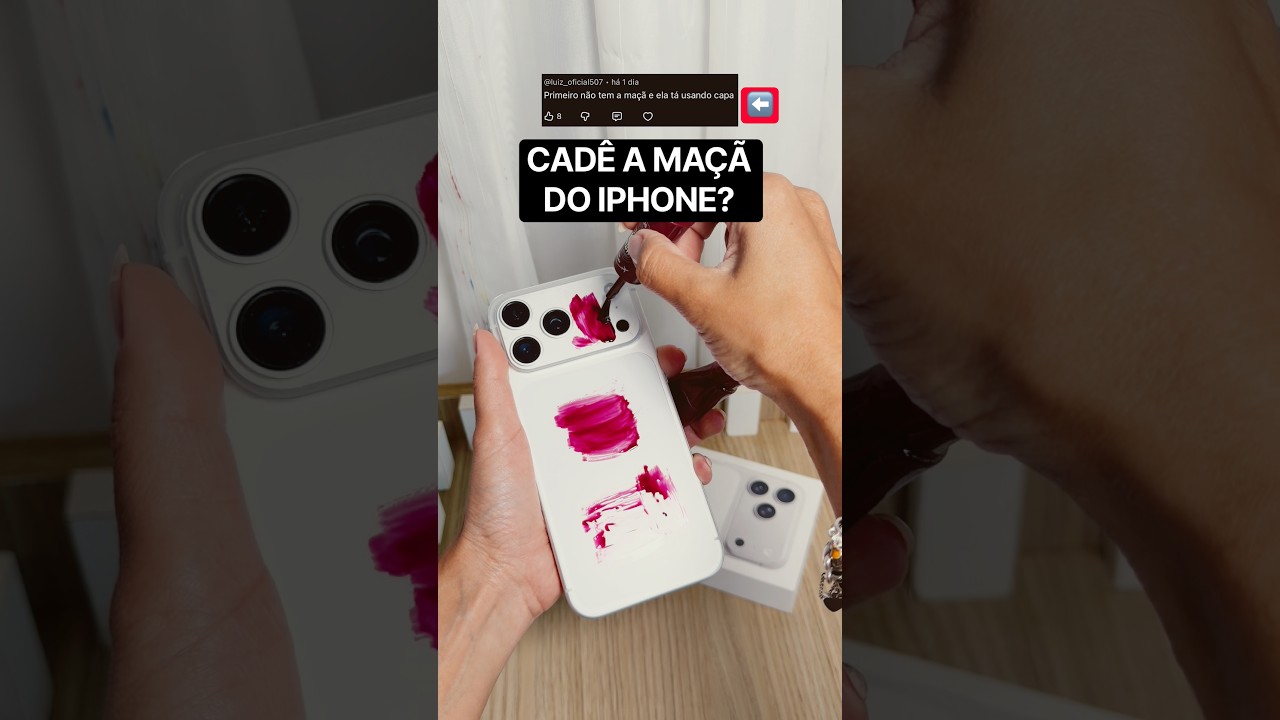 Cadê s maçã do iPhone? 🤔🍎 #iphone18promax #iphone #iphone17promax