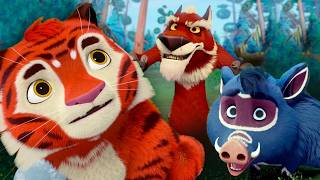 Leo and Tig 🦁 All episodes in row 🐯 Funny Family Animated Cartoon for Kids
