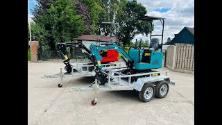 UNUSED JPC PC10 TRACKED EXCAVATOR * YEAR 2023, CHOICE OF 2* C/W TWIN AXLE TRAILER