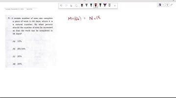 A certain number of men can complete piece of work in 6k days where k is a natural number UPSC CSAT