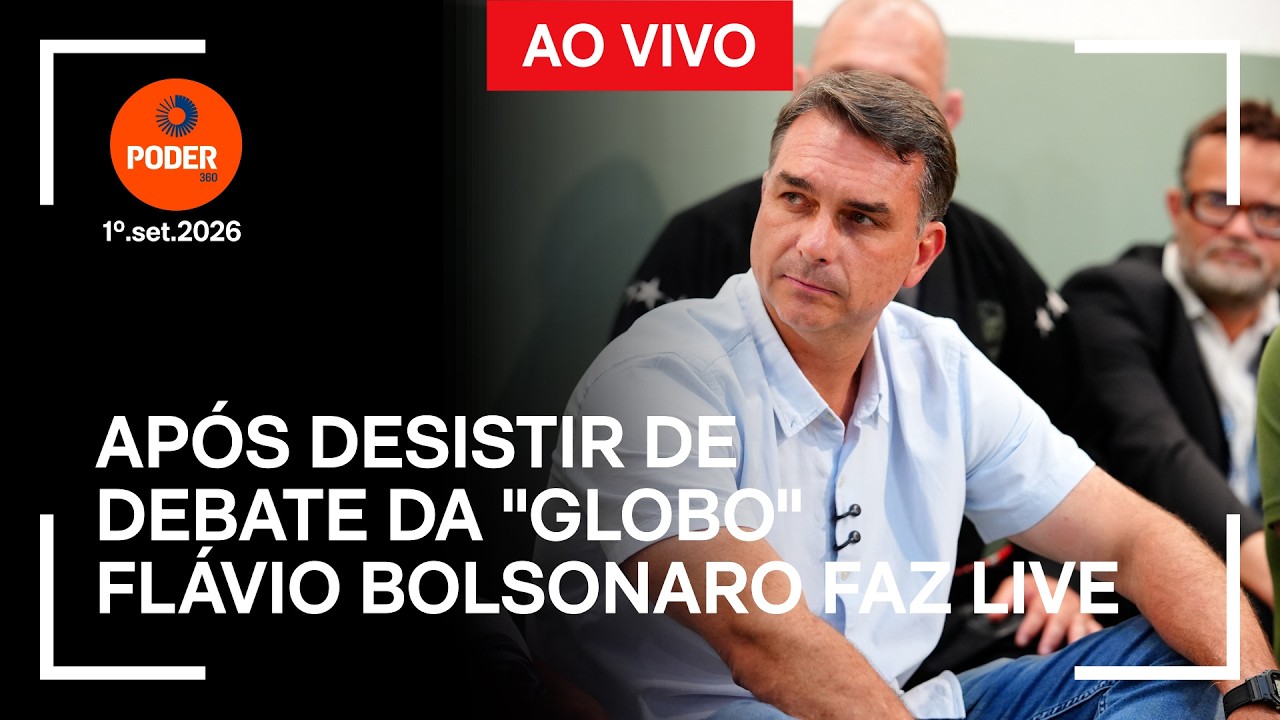 Ao vivo: após desistir de debate da “Globo”, Flávio Bolsonaro faz live