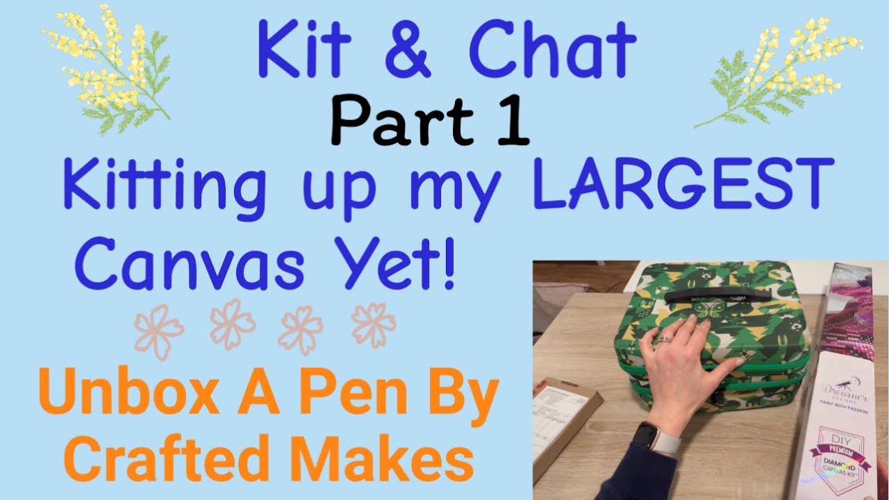 Diamond Painting Kit and Chat - My Largest Kit EVER!!! Small Shop Unboxing: Crafted Makes Pen!