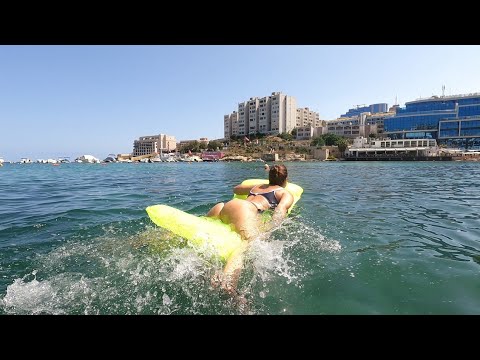 MALTA: ST JULIANS BEACH & OUR FLAT VLOG