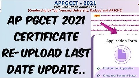 AP PGCET 2021 Certificate Re-upload Last Date Updated..!//AP PGCET 2021 Web options dates confirmed🤩