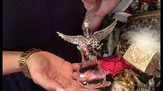 Set of 4 Crystal Angel Ornaments