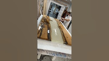 Clear River Table Pour & Reveal  #resin #epoxyresintable  #rivertable #ecopoxy #diyepoxy #resintable