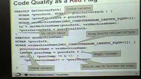SOURCE Boston 2008  The CERT C   Secure Coding Standard