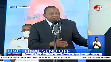 Uhuru:Vile mzee amenishika mkono,niko tayari kuwashika mkono tuendelee hii safari pamoja #RIPNyachae