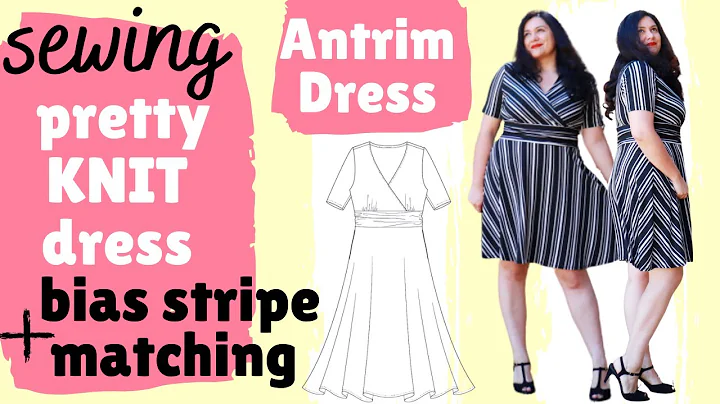 Bias stripe matching FUN. Antrim Dress (Itch to Stitch). Sewing a unique bodice step by step.