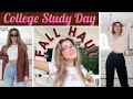 COLLEGE STUDY DAY & STYLE HAUL | Amelie Zilber
