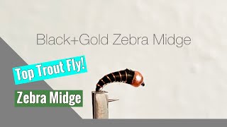 Black + Gold Zebra Midge (Can use this pattern everywhere)