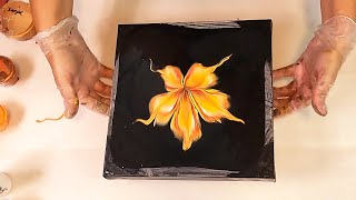 Experimenting with This Yellow FLOWER DIP! - Acrylic Pouring