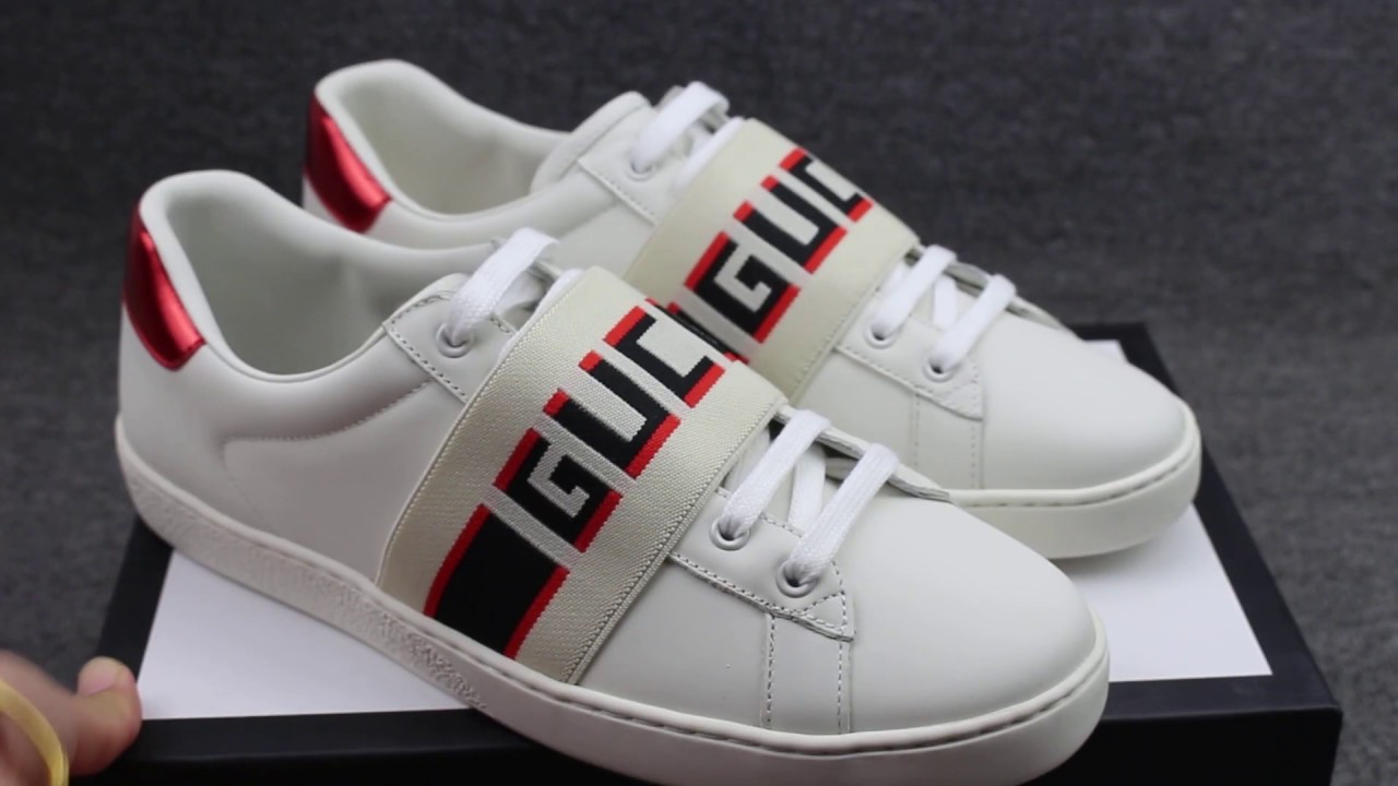 First look "Gucci New ACE Logo Sneaker "Unboxing and On Foot