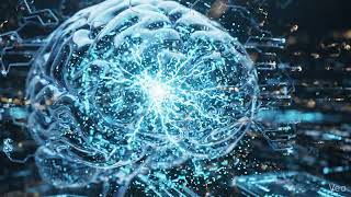 Futuristic AI Digital Brain with Neural Network Visualization