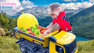 Bibi Farmers Drive Trucks To Harvest Fruits To Make Kimbap To Eat With Amee