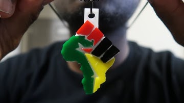 Laser Cut Acrylic Africa Charm using Glowforge Basic