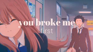 「AMV」you broke me first (Romance Anime Mix)