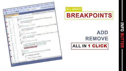 Know How to Remove breakpoints in visual studio